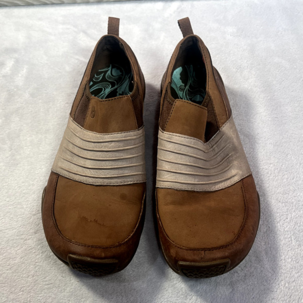 Teva Comfort Shoes Womens‎ Size 8.5 Brown Leather Slip On 6042 Outdoor Low Top - Picture 7 of 10